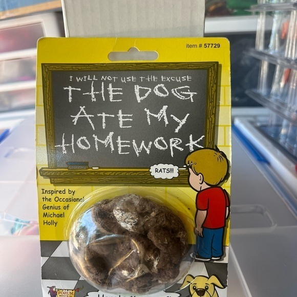 Source Unknown Other - DOG ATE MY HOMEWORK POOP Fake Joke Prank POOP Turd Teacher Gag Gift New